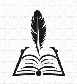 Offenes Buch und Feder